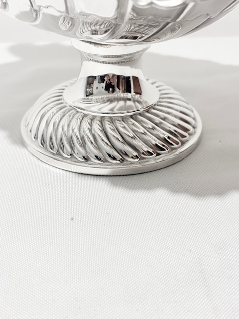 Antique Silver Plated Nut Dish with Figure of a Squirrel Holding a Nut