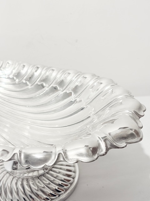 Antique Silver Plated Nut Dish with Figure of a Squirrel Holding a Nut