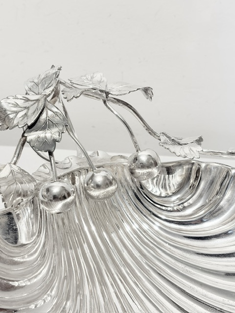 Handsome Antique Silver Plated Cherry Dish