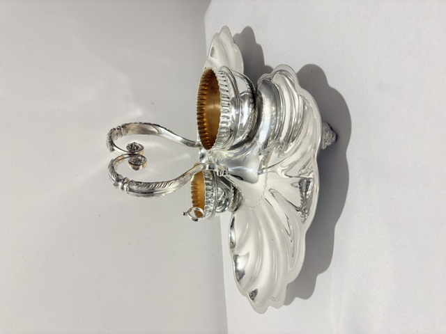 Charming Antique Silver Plated Strawberry Serving Set Charming Antique Silver Plated Strawberry Serving Set