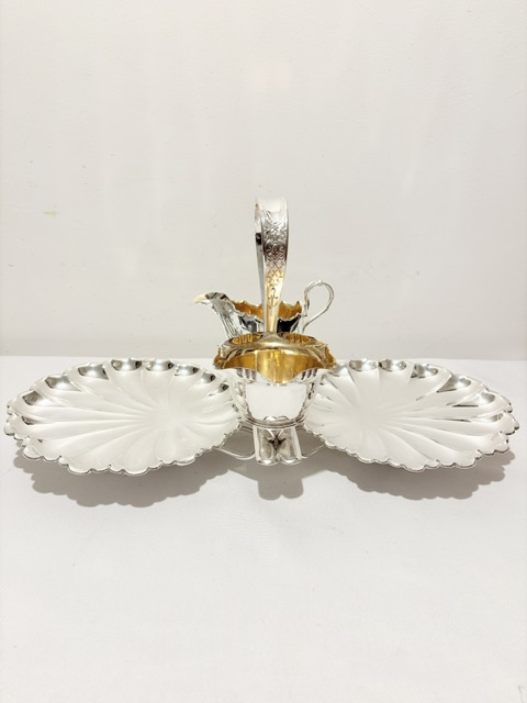 Antique Silver Plated Strawberry Serving Set