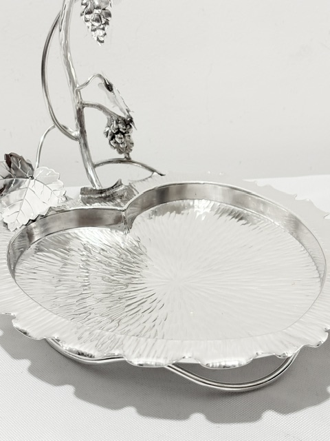 Antique Hukin & Heath Silver Plated Grapes Stand