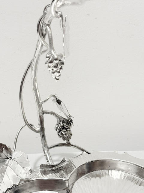 Antique Hukin & Heath Silver Plated Grapes Stand