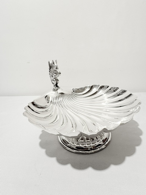 Antique Silver Plated Squirrel Nut Dish Antique Silver Plated Squirrel Nut Dish