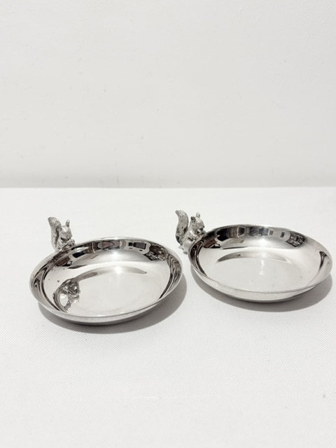 Pair of Antique Silver Plated Nut Dishes