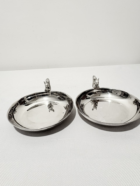 Pair of Antique Silver Plated Nut Dishes Pair of Antique Silver Plated Nut Dishes