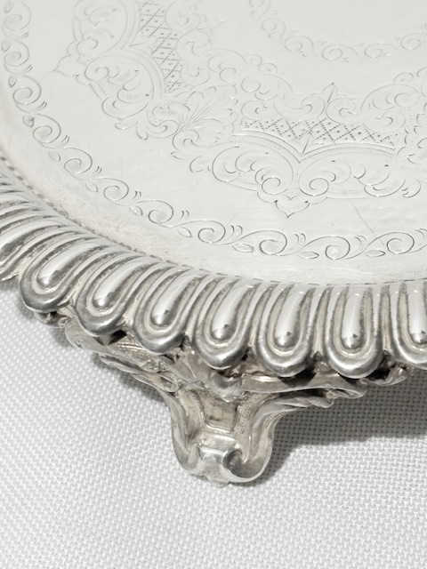 Roberts & Belk Antique Round Silver Plated Salver