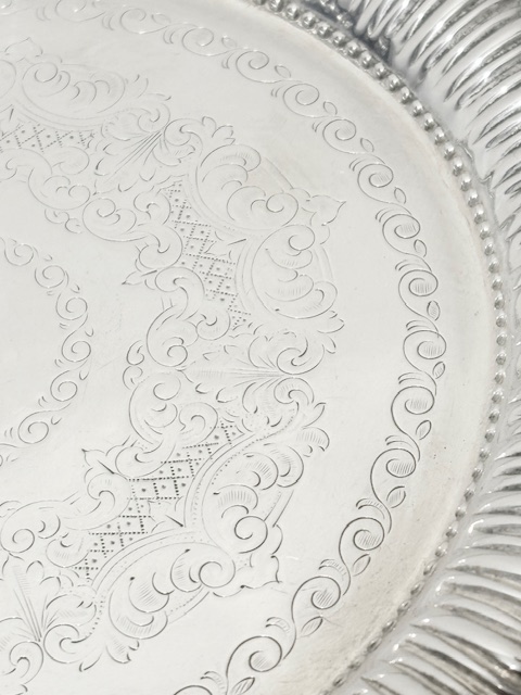 Roberts & Belk Antique Round Silver Plated Salver