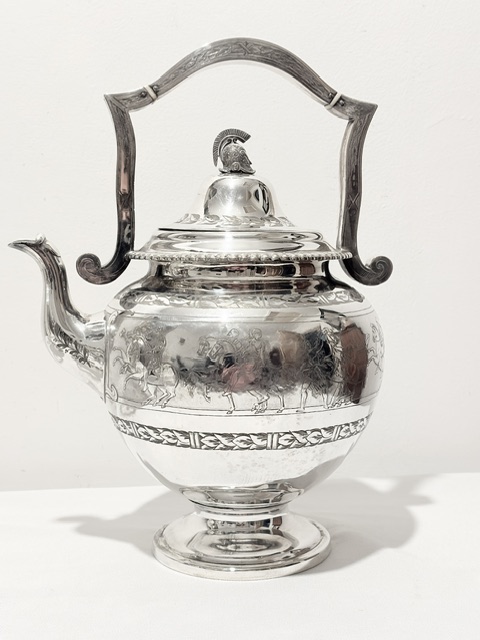 Exceptional Antique Silver Plated 5 Piece Tea and Coffee Set Exceptional Antique Silver Plated 5 Piece Tea and Coffee Set