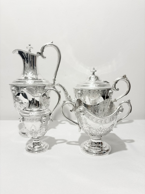 Fabulous Quality Antique Silver Plated Tea Set Fabulous Quality Antique Silver Plated Tea Set