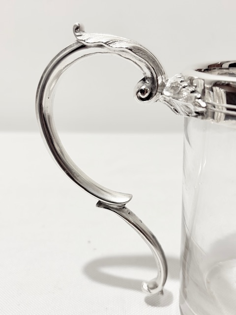 Antique Silver Plated and Glass One Pint Tankard Antique Silver Plated and Glass One Pint Tankard