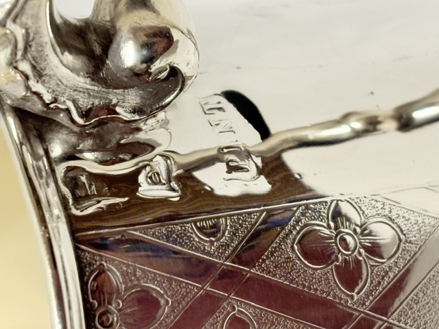 Antique Silver Plated One Pint Tankard with Side Looped Handle