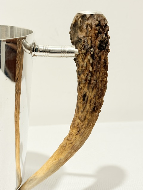 Vintage Antler Handle Silver Plated One Pint Tankard Vintage Antler Handle Silver Plated One Pint Tankard