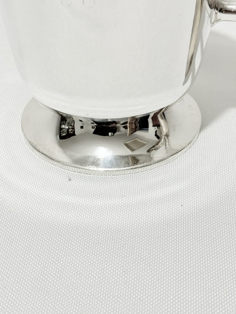 Vintage Silver Plated Tankard with Antler Handle Vintage Silver Plated Tankard with Antler Handle