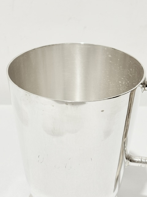 Vintage Silver Plated Tankard with Antler Handle Vintage Silver Plated Tankard with Antler Handle