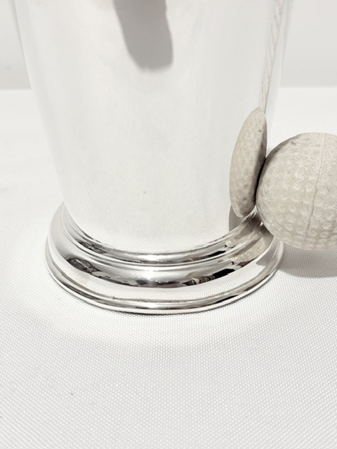 Vintage Silver Plated One Pint Tankard of Golfing Interest Vintage Silver Plated One Pint Tankard of Golfing Interest