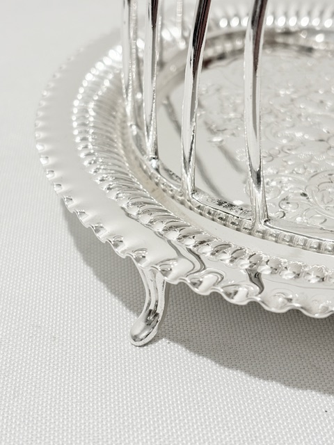 Antique Silver Plated Toast Rack with Removable Base Antique Silver Plated Toast Rack with Removable Base