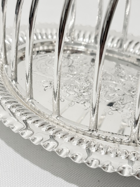 Antique Silver Plated Toast Rack with Removable Base Antique Silver Plated Toast Rack with Removable Base