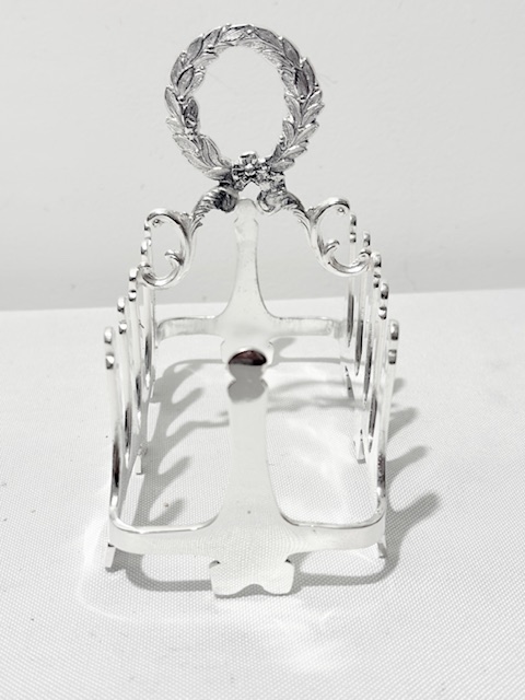 Antique Silver Plated Toast Rack of Geometric Design