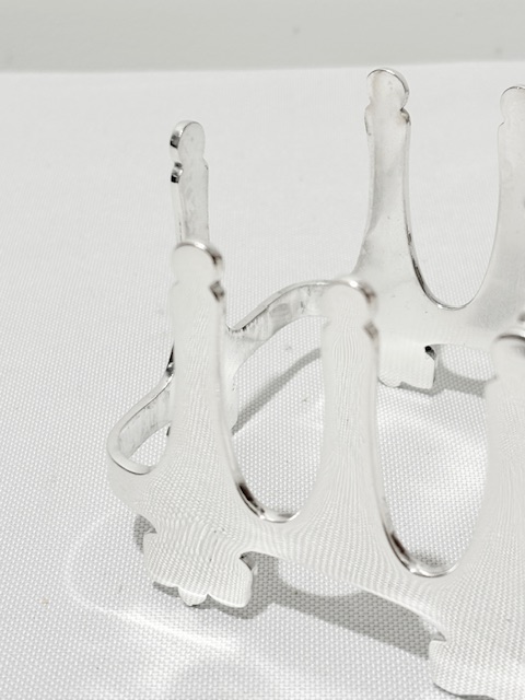 Antique Silver Plated Toast Rack of Geometric Design