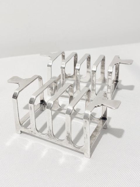 Pair of Mappin & Webb Art Deco Antique Silver Plated Toast Racks Pair of Mappin & Webb Art Deco Antique Silver Plated Toast Racks