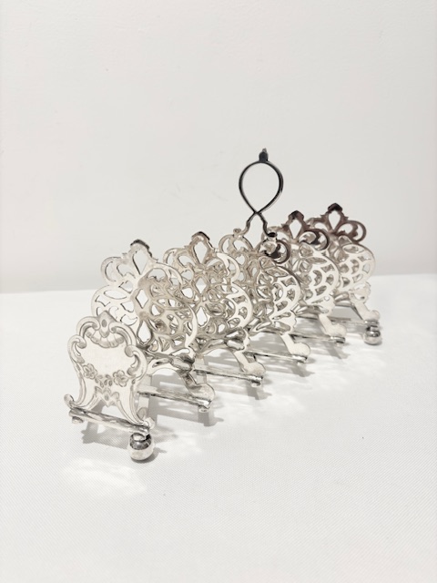 Handsome Antique Silver Plated Expanding Toast Rack