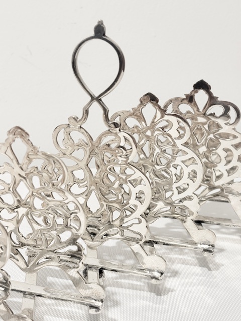 Handsome Antique Silver Plated Expanding Toast Rack