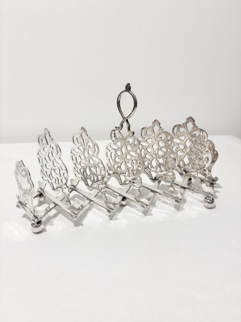 Handsome Antique Silver Plated Expanding Toast Rack