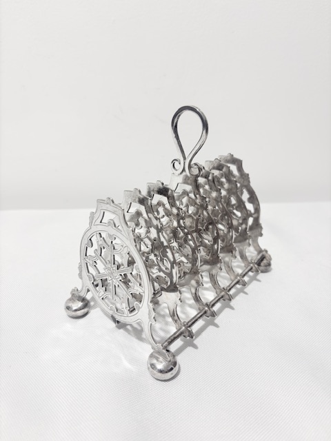 Handsome and Elaborate Antique Silver Plated Toast Rack