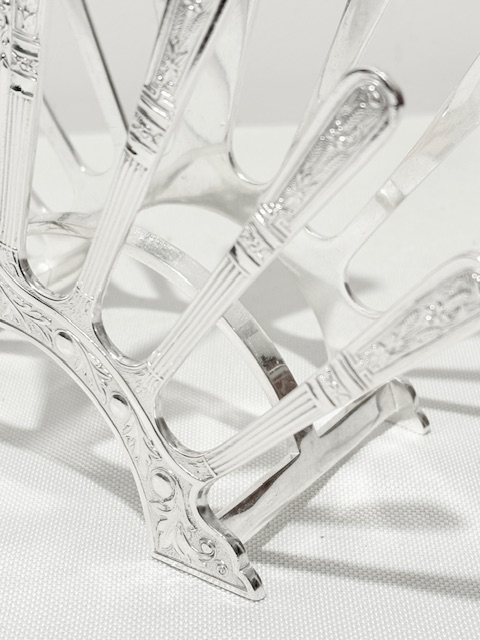 Antique Silver Plated Art Nouveau in Design Toast Rack