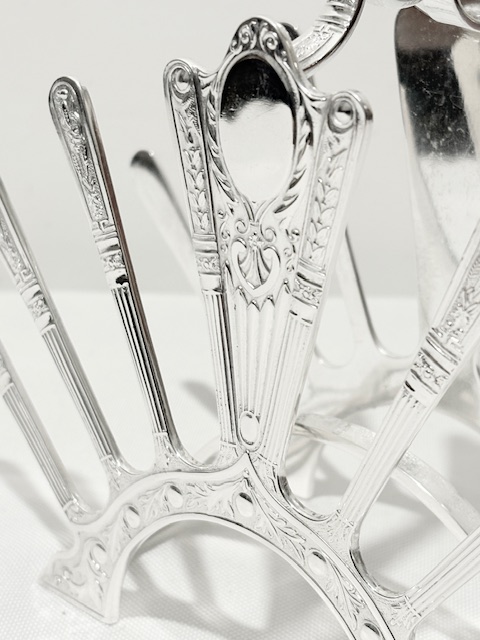 Antique Silver Plated Art Nouveau in Design Toast Rack