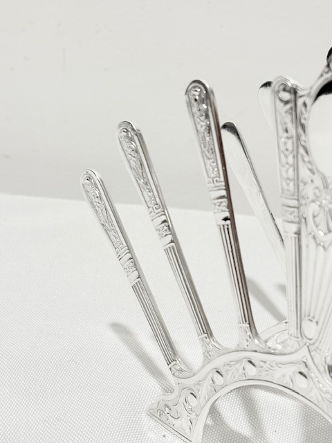 Antique Silver Plated Art Nouveau in Design Toast Rack