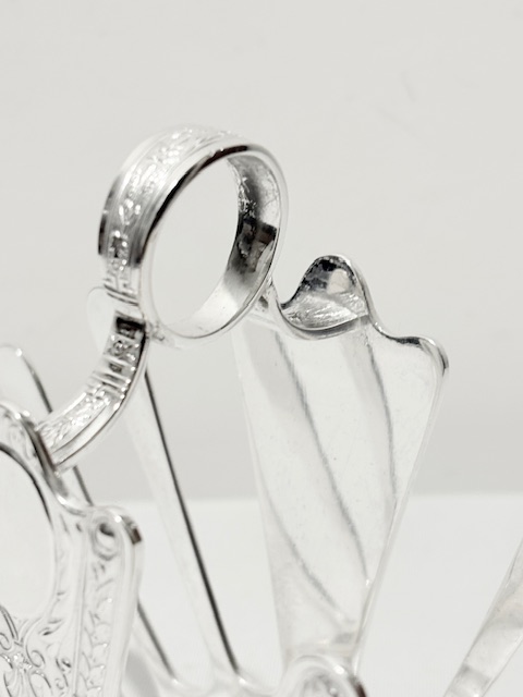 Antique Silver Plated Art Nouveau in Design Toast Rack