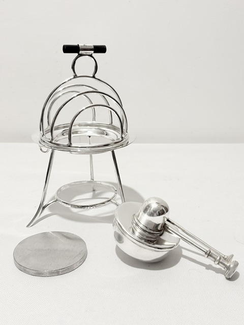 Unusual Asprey & Co Antique Silver Plated Toast Rack Unusual Asprey & Co Antique Silver Plated Toast Rack