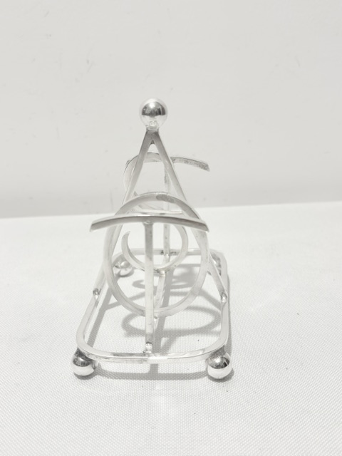 Unusual Vintage Silver Plated Toast Rack the Five Bars Spell TOAST Unusual Vintage Silver Plated Toast Rack the Five Bars Spell TOAST