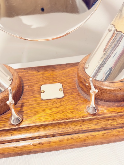 Antique Silver Plated and Cow Horn Dinner Gong Antique Silver Plated and Cow Horn Dinner Gong