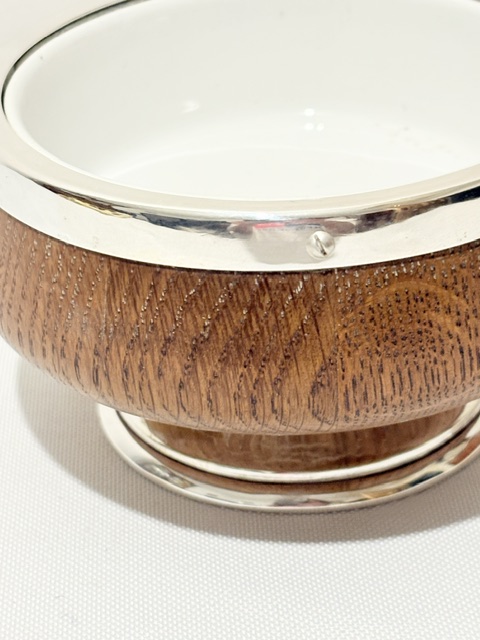 Vintage Silver Plated and Oak Jam or Preserve Dish Vintage Silver Plated and Oak Jam or Preserve Dish